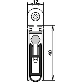 ATHMER Türdichtung Kältefeind Allround 1-1075 1-s.L.708mm Alu.silberf.HLT L/R