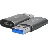 Trust Calyx USB Type-C USB Typ-A Grau