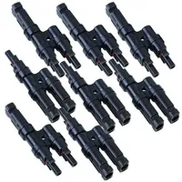Revolt 8er-Set Y-Stecker Adapter für Solarkabel 7 cm x 16 cm