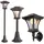 NORTHPOINT LED 3in1 Solar Gartenlaterne schwarz Dämmerungssensor 20lm IP44