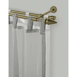 GARESA Gardinenstange GARESA "SPYRNA", gold (mattgoldfarben), L:250cm Ø:16mm, Holzwerkstoff, Metall, Gardinenstangen, Vorhanggarnitur, verlängerbar, Spitze, ohne Ringe