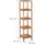Relaxdays Badregal Walnuss, HBT 145 x 36 x 36 cm, 5 Ablagen, quadratisch, Standregal Küche, Badezimmer Regal Holz, Natur
