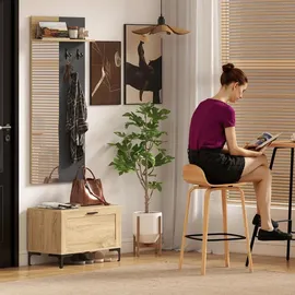 Homcom Garderoben-Set 60 x 13,5 x 127,5 cm beige