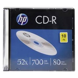 HP CD-R 80min/700MB, 52x, 10er Slimcase