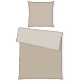 Tom Tailor Wendebettwäsche, Beige - 155x220 cm pflegeleicht, Schlaftextilien, Bettwäsche Bettwäsche, Wendebettwäsche