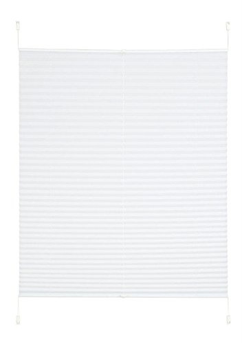Klemm Plissee Easyfix Plisseerollo weiß ohne Bohren Crush Optik (H/B: 130/90 cm)