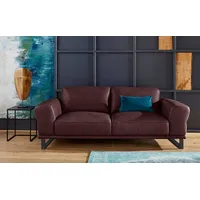 W.SCHILLIG 2,5-Sitzer montanaa, mit Metallkufen in Schwarz pulverbeschichtet, Breite 212 cm braun