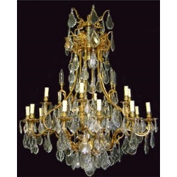 Casa Padrino Luxus Barock Kristall Kronleuchter Gold - Prunkvoller Barockstil Kronleuchter - Wohnzimmer Kronleuchter - Hotel Kronleuchter - Barock Kristall Leuchten - Barock Möbel