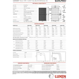 Luxen Solar Luxneri Series N5 Bifazial 500 W