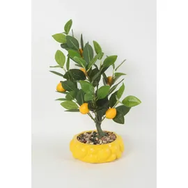 Trendline Kunstpflanze Zitronenbaum Ø 20 x 47 cm mehrfarbig