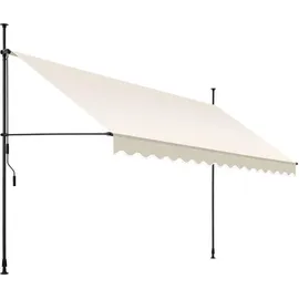 Tectake tectake® Klemmmarkise, mit Handkurbel, höhenverstellbar 211 - 304 cm, einfache Montage
