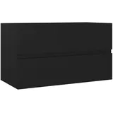 vidaXL Waschbeckenunterschrank 80 x 45 x 38,5 cm schwarz