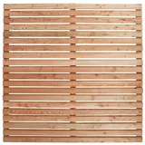 MEGA HOLZ Sichtschutzzaun Rhombus Lärche - Set, 3 Zaunfelder inkl. Pfosten