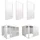 Proregal BERLINLODGE 3er-Set Aluminium Schiebetür für Pergola HxB 206x272cm Weiß Terrassenüberdachung Lamellenpaneel Modul