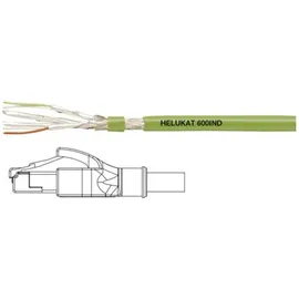 Helu 806623 RJ45 Patchkabel CAT 6a S/FTP 10.00 m Grün PUR-Mantel, Geflechtschirm, Folienschirm, flexibler Innenleiter 1St.