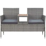 vidaXL 2-Sitzer-Gartenbank 143 x 0 x 0 cm Grau