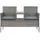 vidaXL 2-Sitzer-Gartenbank 143 x 0 x 0 cm Grau