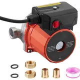 Zirkulationspumpe - Umwälzpumpe für Warmwasser - 38 L/min - 3-Gang-Steuerung - 100 W, 220–240 V AC - Adapter G3/4 auf G1/2 - Edelstahlkopf - So...