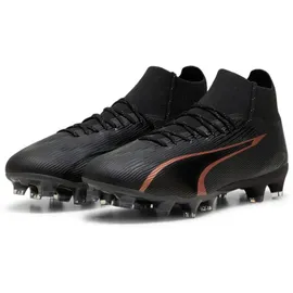 Puma Ultra PRO FG/AG Soccer Shoe, Black-Copper Rose, 45