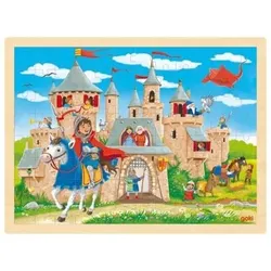 GOKI 57335 Einlegepuzzle 96 Teile Ritterburg