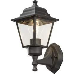 Konstsmide Wandleuchte Budget Up Light, matt schwarz, klares Glas (7093-750)