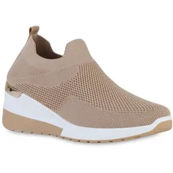 Damen Slip Ons in Khaki