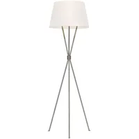 Elstead Lighting Stehleuchte Nickel, weißer Schirm - FE-PENNY-FL-PN