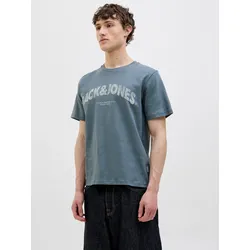 T-Shirt »JORALMERIA BOLD BRANDING TEE SS CN«, mit Logo Druck, Gr. M, Stormy Weather, , 87876841-M