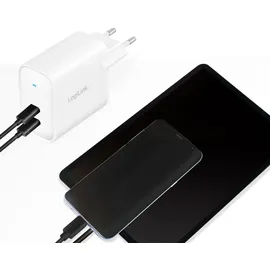 Logilink USB-Steckdosenadapter, 2x USB-C PD weiß, 40 W