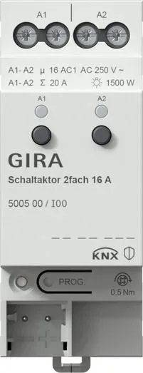 Gira 500500 Schaltaktor 2-fach 16 A für KNX