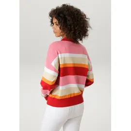 Aniston CASUAL Strickpullover mit Polokragen Rot M