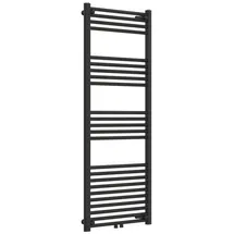 neu.haus Handtuchheizkörper Voss 600 x 1400 mm 655 W schwarz Mittelventil
