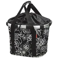 KLICKfix Bikebasket fleur schwarz