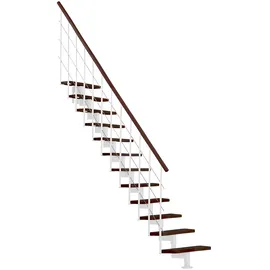Minka Mittelholmtreppe Style Walnuss Weiß Raumhöhe bis 304 cm