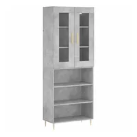 VidaXL Highboard Betongrau 69,5x34x180 cm Holzwerkstoff