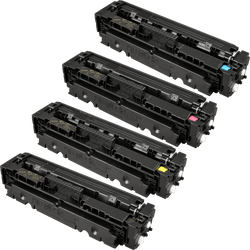 4 Recycling Toner ersetzt Canon 055  4-farbig