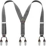 KANGDAI Rindsleder Hosenträger 6 Clips Heavy Duty Men Braces Y Zurück 20 Farben Durable Elastic Verstellbare Hosenträger Geschenkbox für Herren und Damen - Einheitsgröße