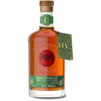 BACARDI Reserva 8 Jahre alt Rye-Cask-Finish, limitierte Auflage Premium Dark Rum, gereift in Kentucky Roggen-Whiskey-Fässern, 45% ABV, 70cl / 700ml