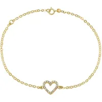 Unique Herz Armband aus 585 Gold Zirkonia GB0013 Gold