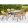 Merxx Ravenna Set 7-tlg. 6 Stapelsessel Gartentisch 150 x 85 cm Natur