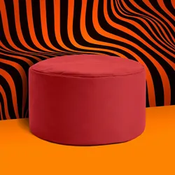 Lumaland Sitzhocker Pouf 50l - 25 x 45 cm - Indoor Outdoor - Rot