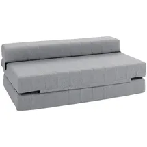 Homcom Bodensofa 2-in-1 Klappbar Schlafsofa mit Leinenoptik, für 2 Personen, Gepolstert Sofabett bis 250 kg belastbar für Wohnzimmer, Sofas & Couches, Schlafsofas