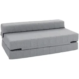 Homcom Bodensofa 2-in-1 Klappbar Schlafsofa mit Leinenoptik, für 2 Personen, Gepolstert Sofabett bis 250 kg belastbar für Wohnzimmer, Sofas & Couches, Schlafsofas
