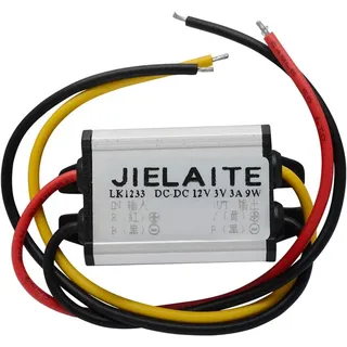 BE-TOOL Wasserdichter DC Buck-Konverter 12 V auf 3,3 V 3 A Netzteil-Konverter-Modul für Auto-LED-Anzeige, Motor, Audio usw