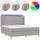 vidaXL Boxspringbett 180 x 200 cm Hellgrau