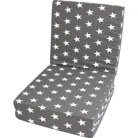 SUN GARDEN Faltmatratze Salsa 190 x 65 cm grau mit Sternenmotiv Matratze Gästebett