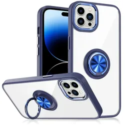 Schutz Handy Hülle für Apple iPhone 15 Pro Case Cover Ring Halter Bumper Etuis