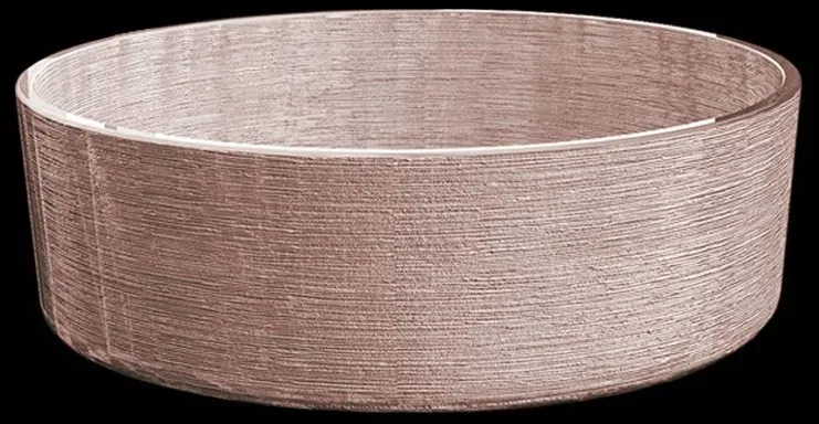 Glassdesign Metropole Katino Aufsatzwaschtisch Florence Glass Atelier - Gold Pink