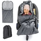 zamboo Winter-Fußsack Babyschale 3M PRO für alle Gurtsysteme / Grau