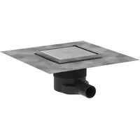 Hansgrohe RainDrain Brilliance Komplettset Punktablauf 150 x 150 mm Bodenablauf Edelstahl gebürstet